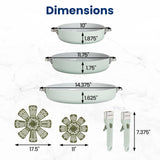 GoodCook Ceramic Cookware Set 7-Piece with Removable Handles, Induction Compatible Fry Pans, Nonstick and Oven Safe, Sage Green