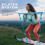 Pilates Equipment, Pilates Bar Kit with Resistance Bands, Multifunctional Resistance Bar with Heavy Adjustment Exercise Bands, Portable Home Gym Workout Equipment
