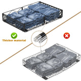 NADAMOO Under Bed Storage with Wheels, 2 Pack Rolling Under Bed Storage Containers，Foldable Metal Under the Bed Organizer Bins for Bedroom Clothes Shoes Blankets
