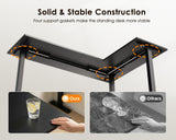 71 Inch Reversible L Shaped Electric Standing Desk, Height Adjustable Corner Stand up Desk