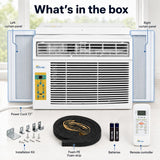 Senville 12000 BTU Window Air Conditioner, Cools Up to 550 Sq. Ft., Easy to Use, Washable Filter