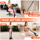 UZTUGG Pedal Resistance Bands with Handles, Upgrade Women Exercise Bands for Full Body Training, Core, ABS, Legs, Glutes, Arms, Pilates, Physical Therapy
