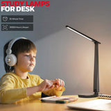 Honeywell LED Desk Lamp for Home Office, Eye-Caring Light with 4 Color Modes & Touch Control, USB A+C Charging Ports, Adjustable Rotating Head with Timer for Reading, Bedroom & Small Desks