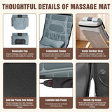 Wilytyres Full Body Massage Mat with Heat, Detachable Neck Massager & Foot Massager, Full Body Vibration Massage Mats with Lumbar Pillow, 9 Vibration 3 Timer Settings, Gift for Men Women
