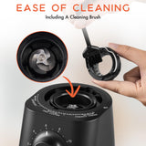 Ollygrin Conical Burr Coffee Grinder Electric, Coffee Grinder with 30 Grind Settings,Compact Burr Mill Grinder for Home Use, 2-12 Cups, Black