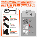 UZTUGG Pedal Resistance Bands with Handles, Upgrade Women Exercise Bands for Full Body Training, Core, ABS, Legs, Glutes, Arms, Pilates, Physical Therapy