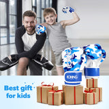 Kids Boxing Gloves, Boxing Gloves for Children 3-9 Youth Boys Girls Toddler PU Cartoon Sparring Training Boxing Gloves for Punching Bag, Kickboxing, Muay Thai, MMA (Blue) KUYOU