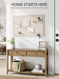 Fluxynara Scalloped Felt Bulletin Board, 35.4"x23.6", Oatmeal