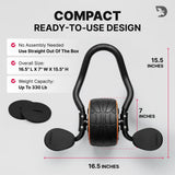 DMoose Fitness Ab Roller Wheel with Elbow Support & 2 Knee Pads - Abdominal Exercise Trainer for Core Strength Training - Ultimate Abs Workout Equipment (Black)