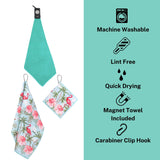 Playing It Forward Magnetic Golf Towel for Golf Bags with Clip for Men & Women, Waffle Weave Microfiber Towel, Set of 3