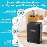 Small Office Compact Desktop Business Professional Strip Cut Paper Shredder High Power Auto Feed Microcut Paper Shredder