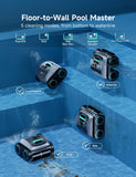 (2026 Upgrade) WYBOT C1 Cordless Robotic Pool Cleaner, 4-in-1 Pool Vacuum for Inground Pools & Above Ground Pool Up to 150 Mins Runtime, Power Suction with Smart Navigation & APP Control, Lake Green