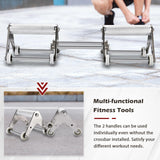 Ab Roller Wheels for Strength Training, Heavy-duty Stainless Steel Home Gym Exercise Roller Wheels for Men Women, Removable design Semperviren