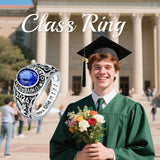 Oseew 2027 Men Custom Pattern Graduation Ring Gift Box Style3