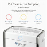 AIRDOCTOR AD3500 Smart App Air Purifier. Cleans Bedrooms, Large Rooms Up to 2,520 ft2. Remove Allergens, Smoke, Dust, Mold, Pet Hair, Odors, Pollen. Hospital-Grade UltraHEPA, Premium Carbon Filtration