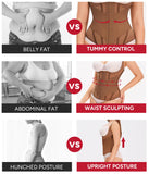 Nebility Waist Trainer for Women Corset Shapewear Tummy Control Body Shaper Top Waist Cincher Girdle with Adjustable Straps(Brown,Large)