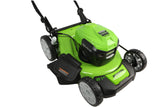 Greenworks 40V 21" Cordless Brushless Push Mower, 4.0Ah + 2.0Ah USB Batteries and Charger Included