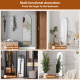 ZHUNFA Full Length Mirror,58" x16,3 in 1Full Length Mirror can Wall Mounted,Standing or Leaning,Full Body Mirrors with Aluminum Alloy Frame,Home Black