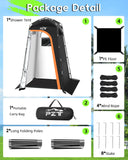 PZT Large Shower Tent, Portable Privacy Tent with Mesh Floor & Carrying Bag, Lightweight & Sturdy, Easy Set Up, Portable Changing Room for Camping & Hiking, Fishing, Beach
