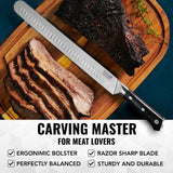 Cutluxe Brisket Knife – 12" Carving & Slicing Knife for Meat & BBQ – Razor Sharp German Steel, Sheath Included, Ergonomic Full Tang Handle
