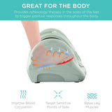 Best Choice Products Shiatsu Foot Massager for Pain Relief, Plantar Fasciitis, Neuropathy, Blood Circulation, Remote Control w/Compact Design - Sage Green
