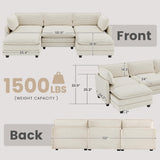 ROWHY 112'' Sectional Modular Cloud Couch