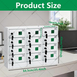 12-Slot Wall-Mounted Phone Locker Box with Key Lock - Secure Charging Cabinet for Schools, Offices & Events - Perfect Cell Phone Storage & Safety Solution