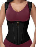SHAPSHE Waist Trainer for Women, Tummy Control Sports Girdle, Workout Body Shaper with Adjustable Shoulder Strap Black 2XL