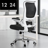 TRALT Ergonomic Office Chair - Desk Chair with Wave High Back Adjustable Lumbar Support Computer Chair - Gaming Chairs Mesh Backrest and PU Leather Seat for Home Reading Chairs to Adults (Black White)