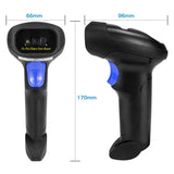 Wireless 1D 2D Barcode Scanner with Stand for Warehouse POS and Computer