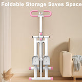 KINMAC Stair Stepper with Adjustable Resistance for Home - Upgrade Climber Workout Machine with LCD Tracking & Space-Saving Design | Ideal for Home Gym, Apartment & Office (White Pink)
