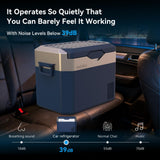 Megiu Car Fridge Portable 12V Refrigerator 32 Quart 12 Volt Freezer Compressor Cooler 12V/24V DC 110～240 V AC for Truck Van RV Camper SUV