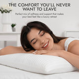 Better Bedding Company Bed Pillows for Sleeping - Standard/Queen Pillows Set of 2 - Cooling Down Alternative Hotel Quality Pillow for Side, Back & Stomach Sleepers - 100% Cotton Cover Bedding
