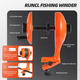 RUNCL Fishing Line Spooler – Portable Winder & Reel Spooling Tool for Casting and Spinning Reels, Prevents Line Twist, Non-Slip Handle with Built-in Scissors, Fishing Accessories for Anglers