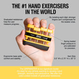 Prohands Gripmaster Hand Exerciser, Finger Exerciser (Hand Grip Strengthener), Spring-Loaded, Finger-Piston System, Isolate and Exercise Each Finger, (3 lb X-Light Tension, Yellow-Gripmaster) Prohands