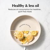 Redchef Nonstick Frying Pan Skillet, Ceramic Non-Stick Saute Pans, 9.5 inch Cooking Fry Pan with Stay Cool Handle (Blue)