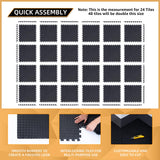 24 Pack - 1/2" Extra Thick Floor Exercise Mat for Home Gym Floor Padding for Kids - High-Density EVA Interlocking Foam Floor Tiles for Gym Equipment, Play Area, Yoga, Cardio, Weights, MMA