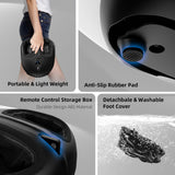 ALLYOUGER Shiatsu Foot Massager with Heat,Vibration,Air Compression and Deep Kneading for Plantar Fasciitis, Neuropathy,Improve Foot Wellness,Gifts for Women & Men（Black）