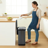 oft Close Lid, Foot Pedal & Waste Bag Holder – Large Indoor Metal Garbage Bin for Kitchen, Home & Office Use