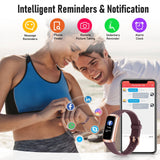 Zeacool Fitness Tracker with 24/7 Heart Rate, Blood Oxygen Blood Pressure Sleep Monitor, Activity Trackers 5 ATM Waterproof,Step Calorie Counter Pedometer Health Smart Watch for Women Men Bordeaux