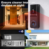 KEPEAK Doorbell Camera Wireless, Video Door Bell Battery with Monitor