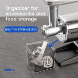 Sinyder Electric Meat Grinder,3000 Max Heavy Duty Stainless Steel Meat Mincer with 2 Blades,3 Grinding Plates,3 Sausage Stuffer Tubes & Kubbe Kit for Home & Kitchen Using