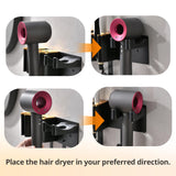 HAVICATO Hair Tool Organizer Wall Mount, Hair Dryer and Curling Iron Storage, Hair Straightener Wall Holder, 3 in 1 Vanity Organizer, Aluminum Alloy (Hair Tools Not Included)