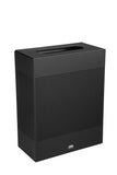 Rubbermaid Commercial Products Silhouette Large Rectangle Trash Can, 22.5 Gal, Black, Indoor for Offices/Hotel Lobbies/Front Desk