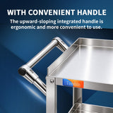 Treshin 3 Tier Stainless Steel Utility Cart, 19" W x 31.1" L x 33.58" H