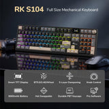 RK ROYAL KLUDGE S104 Wireless Mechanical Keyboard with Screen & Metal Knob