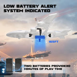LEFEI Rc Drone Remote Control Airplane -2.4GHz Foam V17 Jet Fighter Stunt,360° Drop-Resistant Stunt Spin Remote & Light RC Airplane with 2 Batteries for Kids Boys Girls (White)
