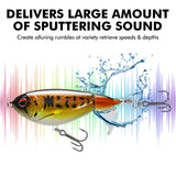 TRUSCEND Popobait Easy Catch Fishing Lures with BKK Hooks, Instant Startup, Longer Cast, Balanced Spray/Sound/Swim, Plopper Topwater Lures for Bass, Trout, Pike, Freshwater Saltwater Fishing Teasers