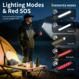 Lisaruq Magnetic Work Light Rechargeable, 1200LM，360° Folding LED Mechanic Light with Magnet Base, Type-C Automotive Inspection Flashlight, Tool Gifts for Men，2-Pack