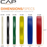CAP Barbell 260 lb Competition Olympic Weight Set with 7ft Chrome Barbell & Color Bumper Plates